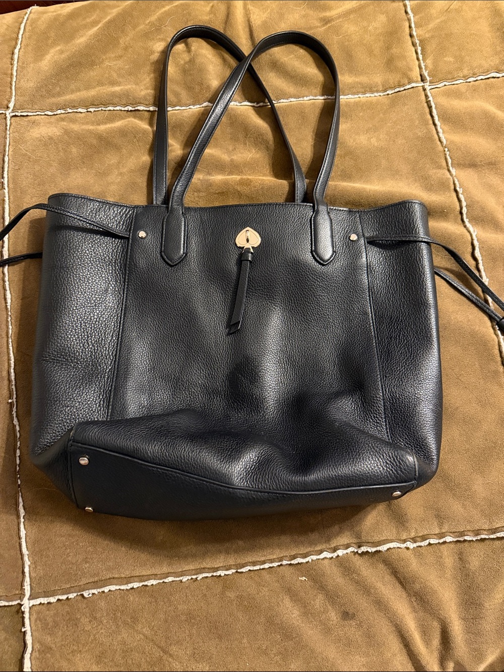 Kate Spade Black Leather Tote Bag